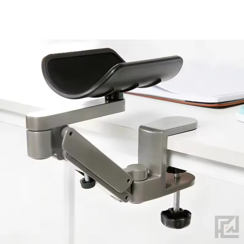 Ergonomic Adjustable Metal Arm Rest — Desk-Mounted Elbow & Wrist Support