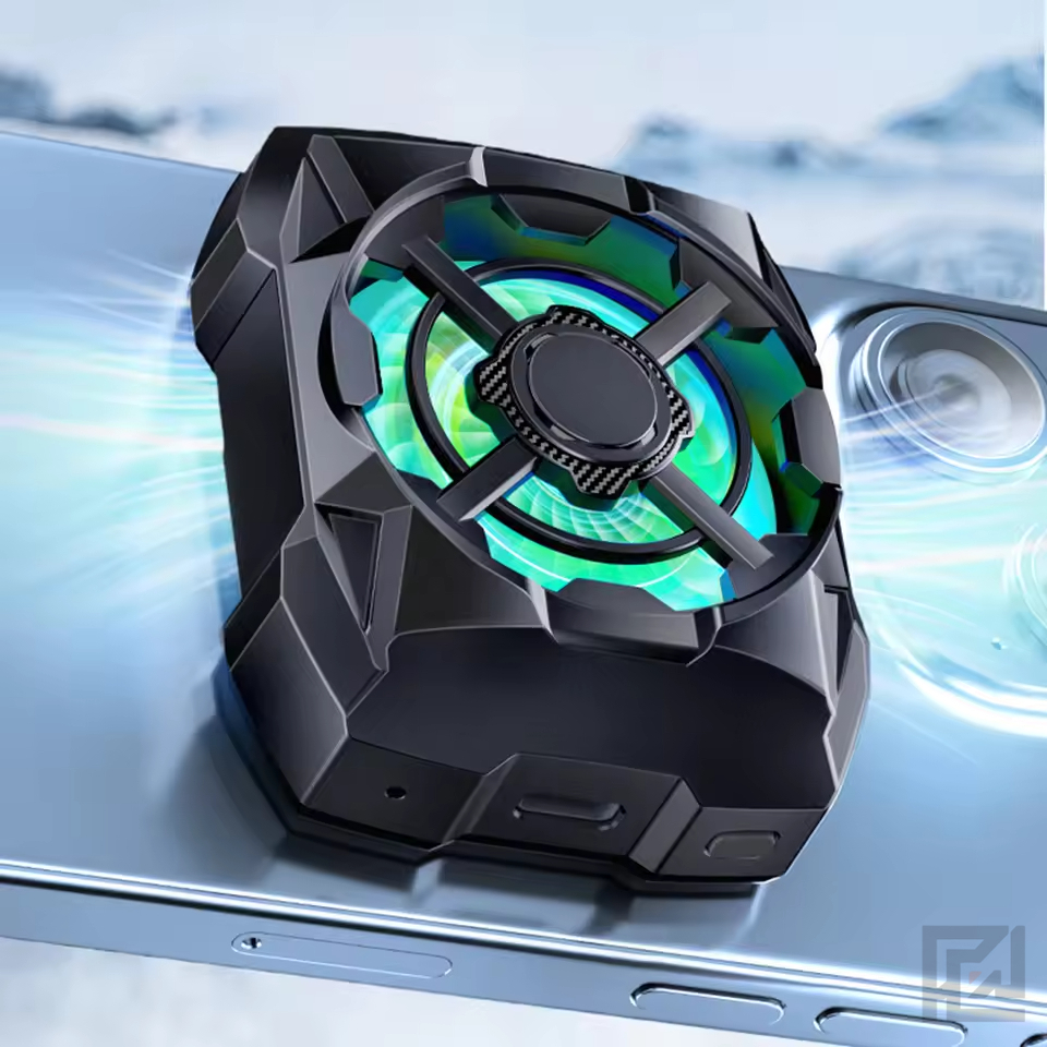 Magnetic Phone Cooling Fan – Rechargeable Wireless Radiator with RGB Light & 3 Speeds